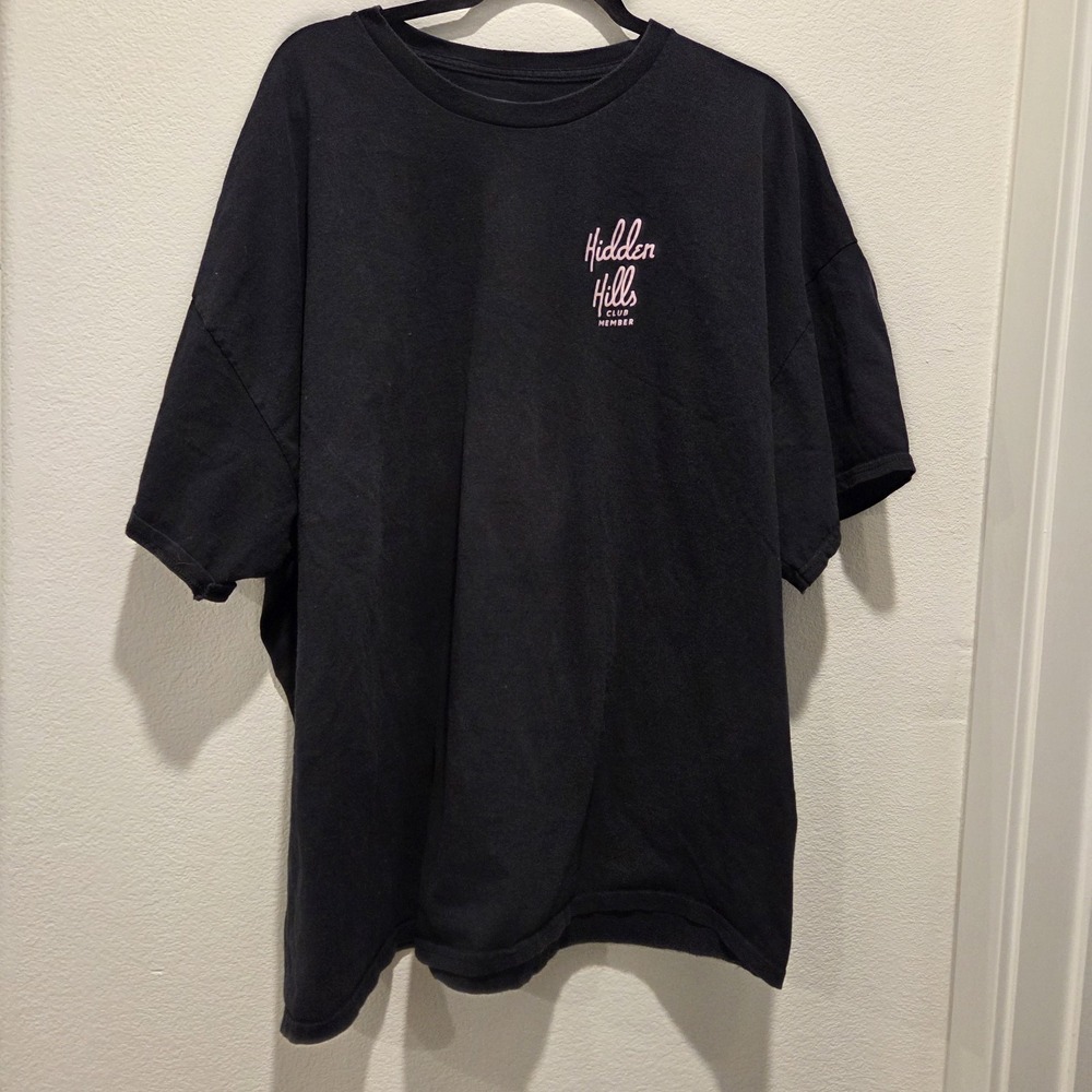 Rare Limited Edition Mens Hidden Hills Club Member Black Pink T Shirt 3x Large